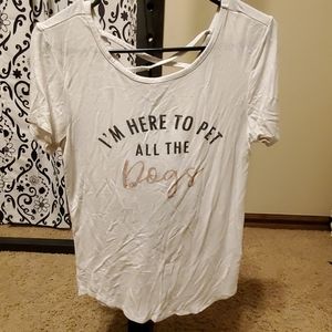 White tshirt, crisscross back